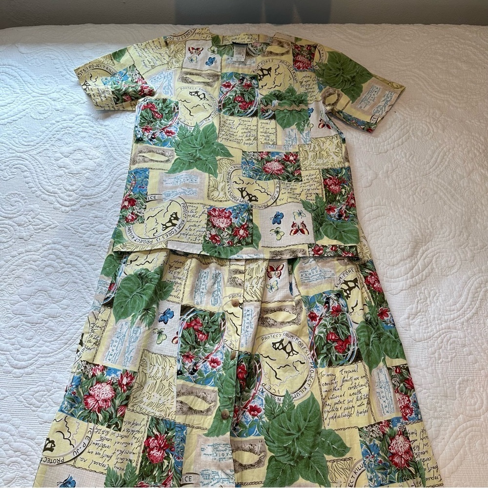 Vintage Tamaridge Skirt Set. Size: 8. 100% Cotton. Multicolored. - Picture 8 of 8